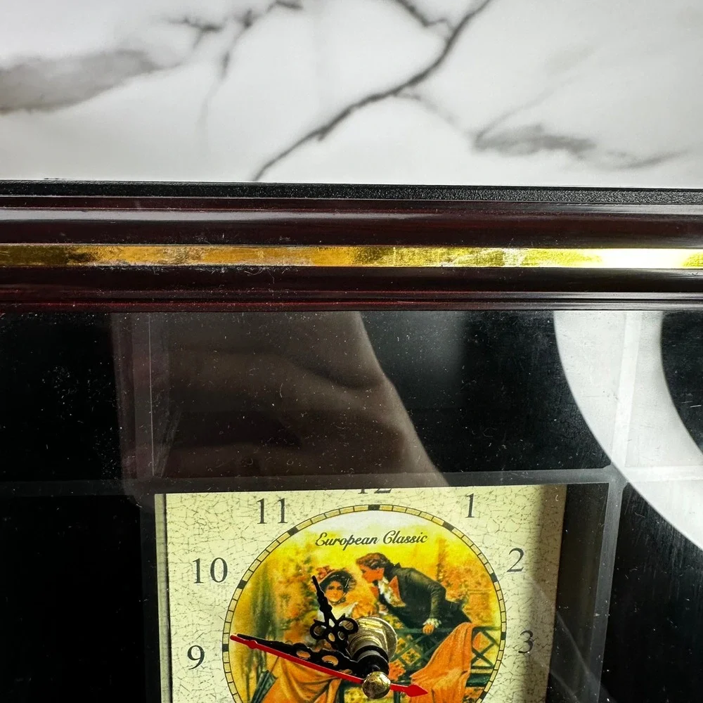 European Classic Quartz Clock Display Case Shadow Box Mantel Decor‎ Works